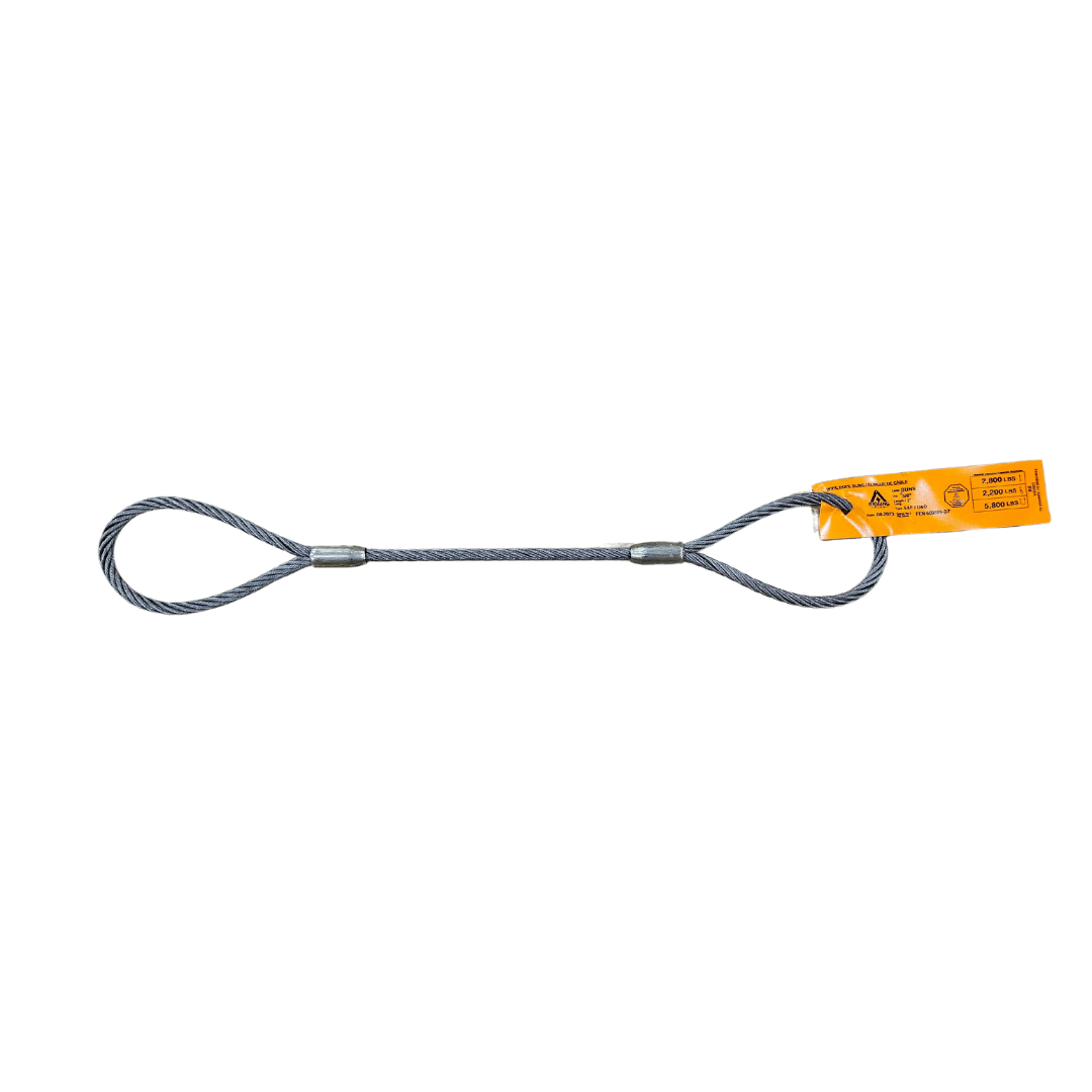 Wire Rope Sling Standard Eye/Eye 3/8" Vertical WLL 2,800 LBS